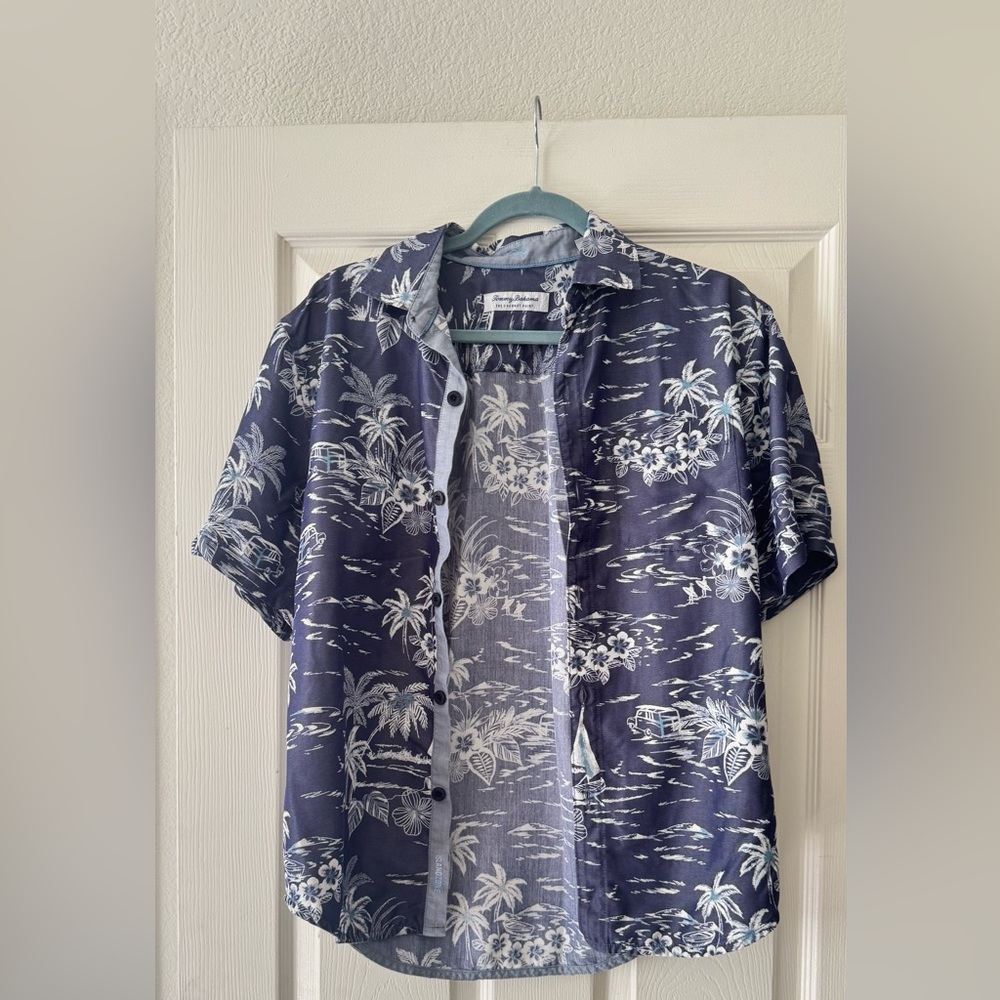 Tommy Bahama Dark Blue Floral Men's Shirt